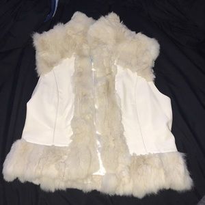 Real rabbit fur vest